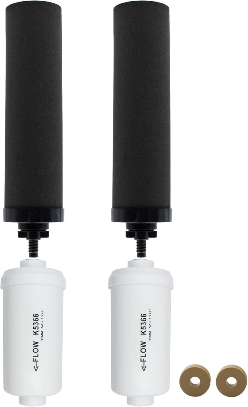 Renami Gravity Water Filter Replacement for Berkey® BB9-2® Black Filters & PF-2® Fluoride Filters, Compatible with Berkey® Gravity Water Filter System, Combo Pack - Image 1